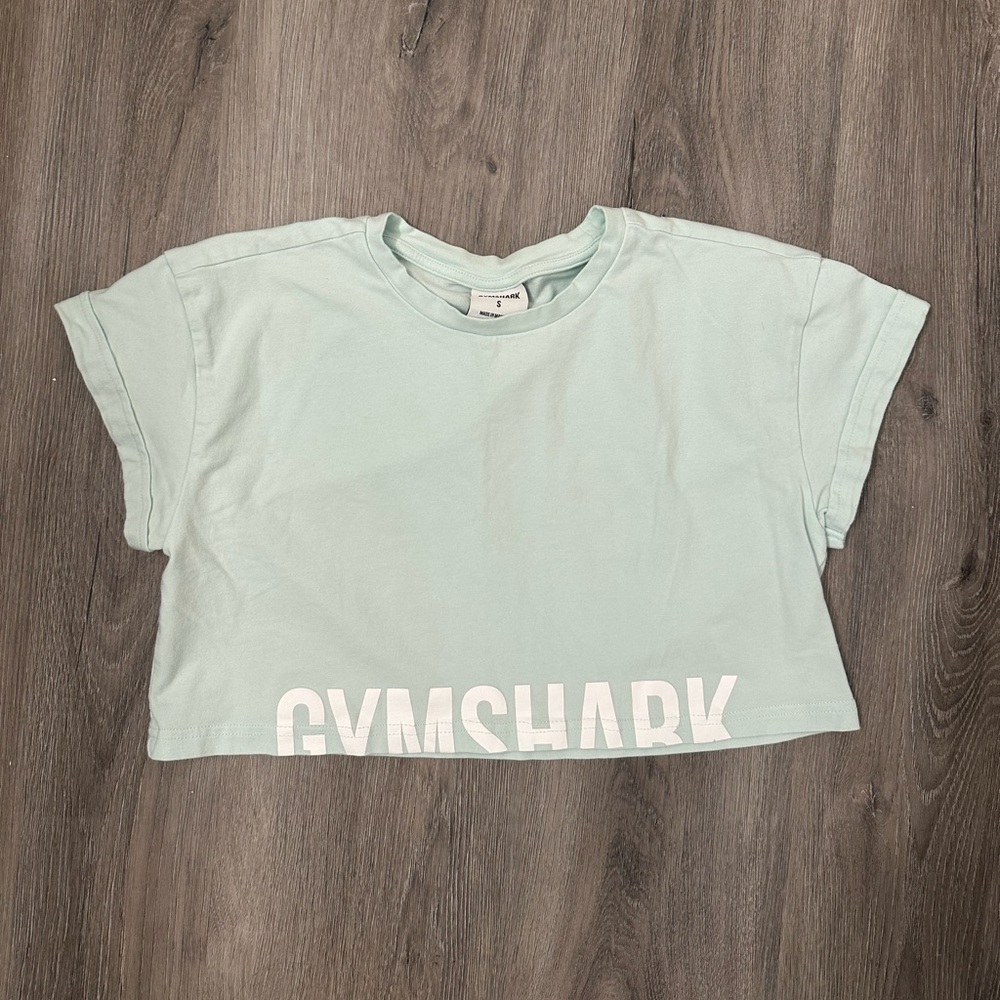 Gymshark mint cropped t-shirt size small